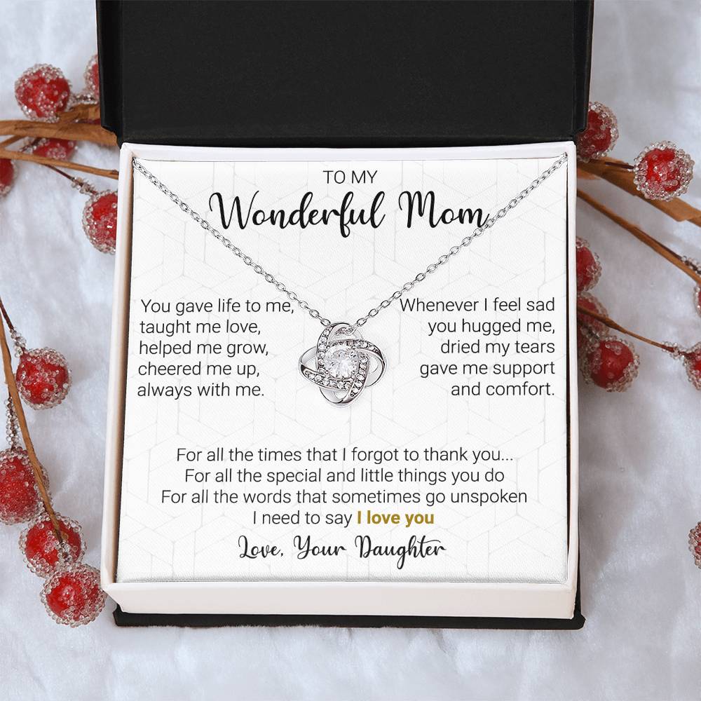 Gift For Mom - Little Things - Love Knot Love Knot Necklace