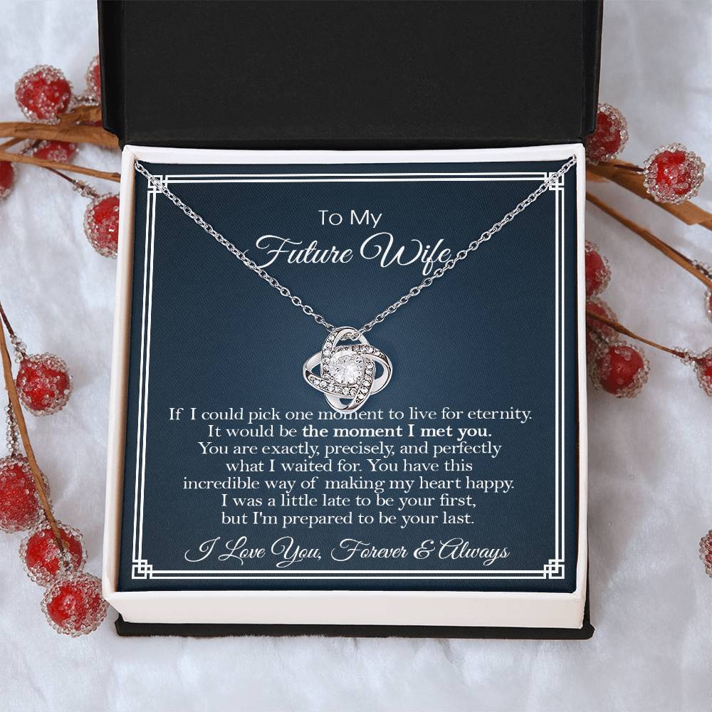 To My Future Wife Necklace Sentimental Gift For Future Wife Birthday Gift Anniversary Gift Love Knot Necklace