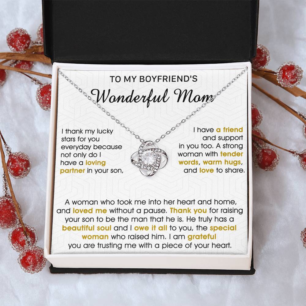 Gift For Boyfriend's Mom - Tender Words - Love Knot Love Knot Necklace