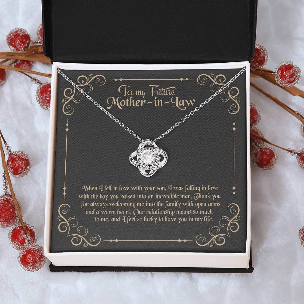 To My Future Mother In Law Love Knot Necklace