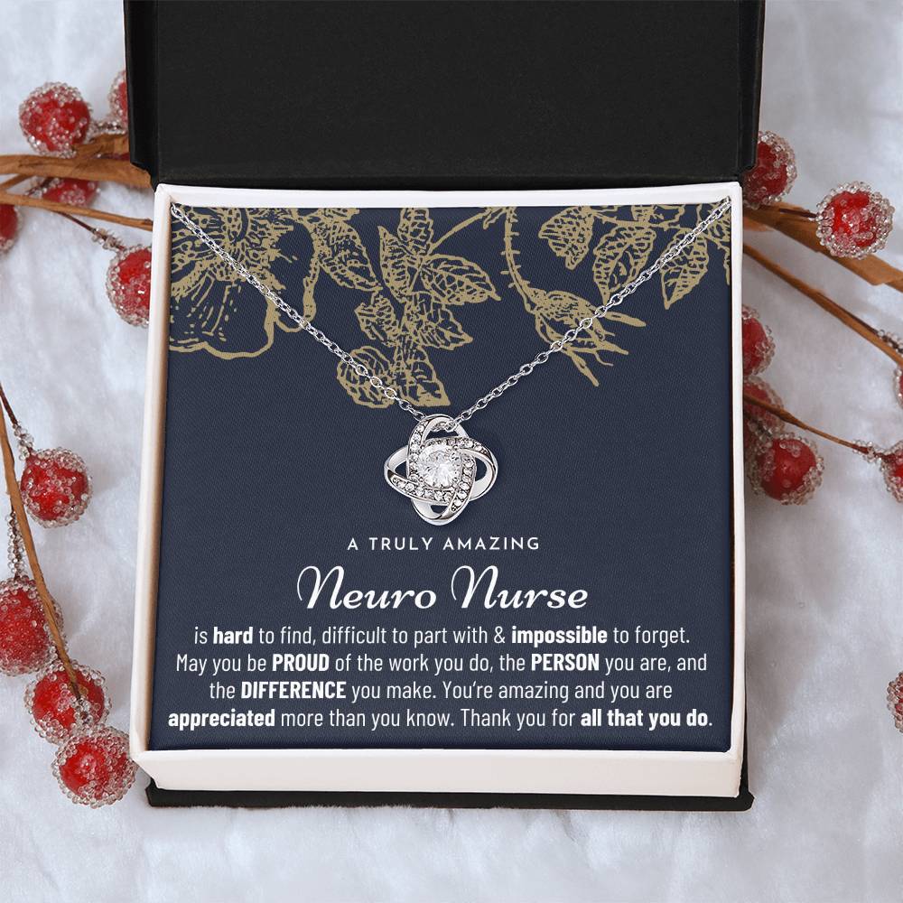 Gift For Neuro Nurse Neuro Nurse Gift Neuro Nurse Appreciation Gift Love Knot Necklace