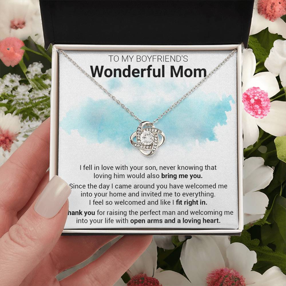 Gift For Boyfriend's Mom - Fit Right In - Love Knot Love Knot Necklace