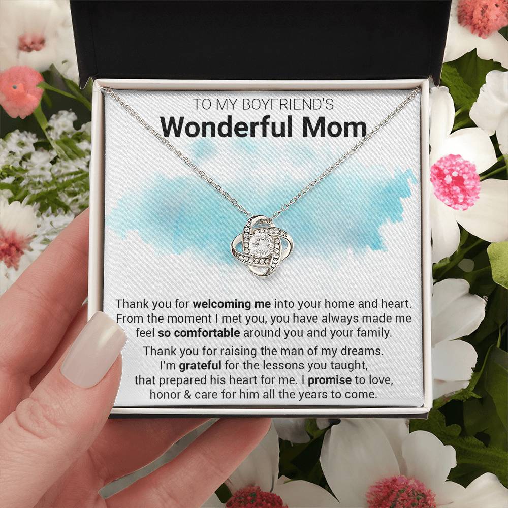 Gift For Boyfriend's Mom Comfortable Prepared Love Knot Necklace Love Knot Necklace