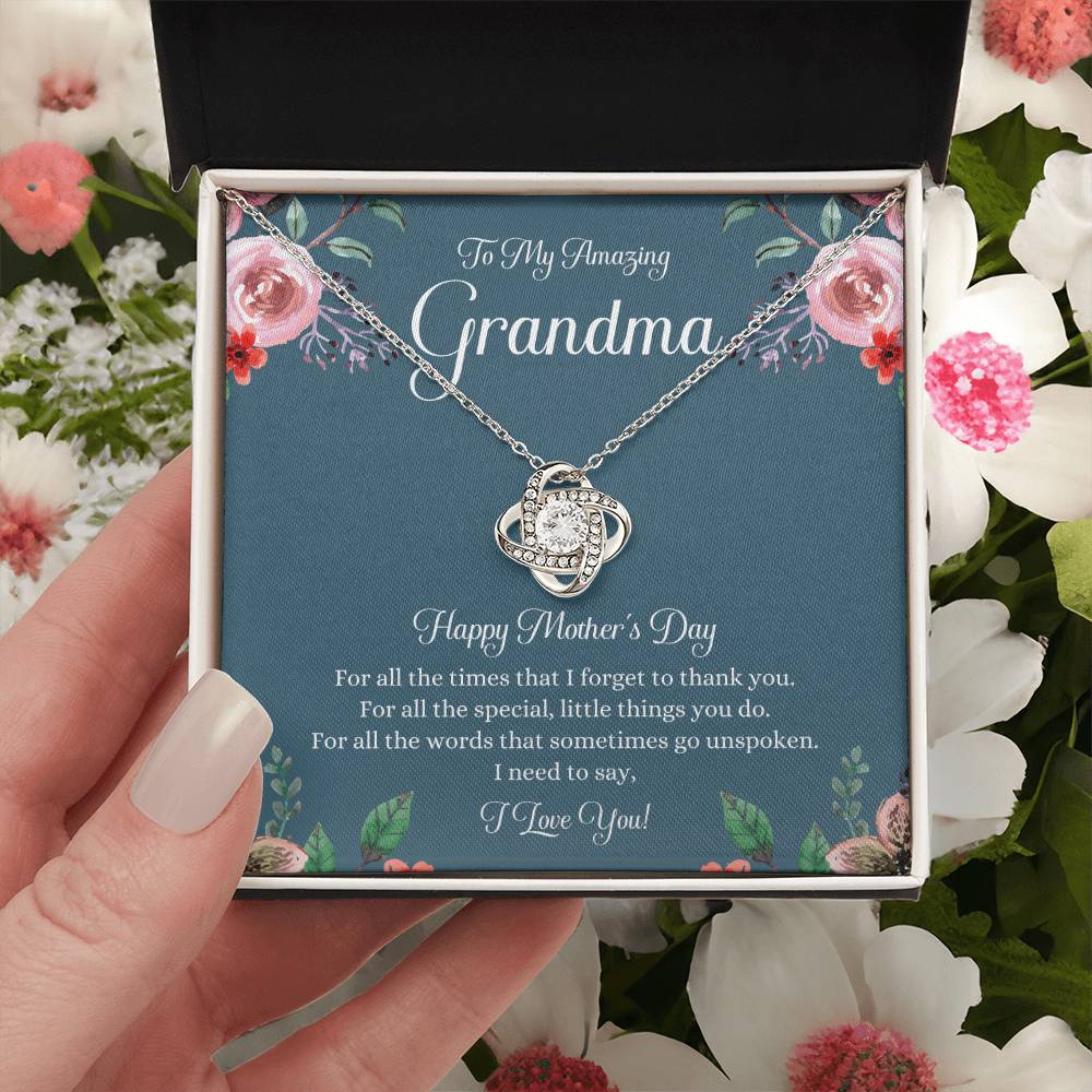 Mothers Day Gift For Grandma Grandma Mothers Day Gift Grandma Necklace Gift On Mothers Day Mothers Day Jewelry For Grandma Love Knot Necklace