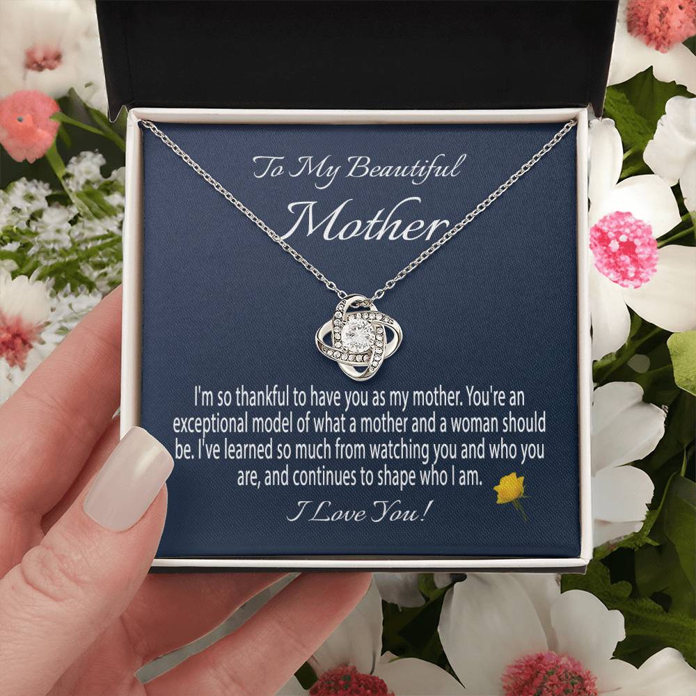 Mothers Day Gift From Daughter Mother's Day Necklace To My Beautiful Mom Necklace Mom Gift From Son Mom Necklace 2 Love Knot Necklace
