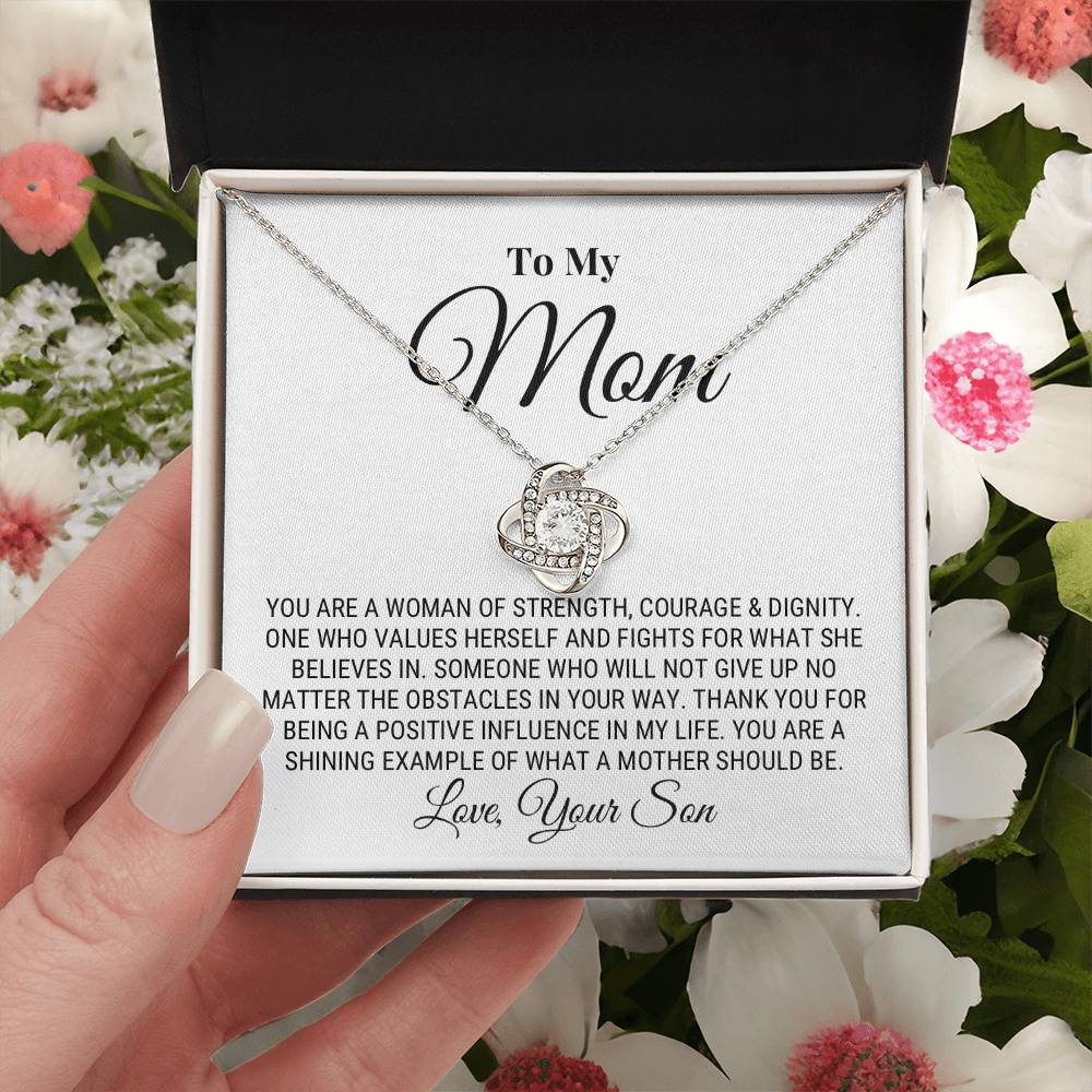 Shining Example Mother's Day Necklace Love Knot Necklace