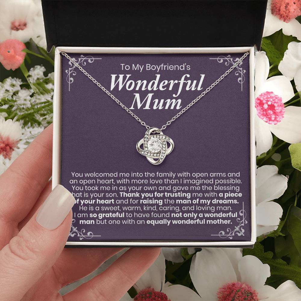 To My Boyfriend's Wonderful Mum - The Love Knot Necklace 1 Love Knot Necklace
