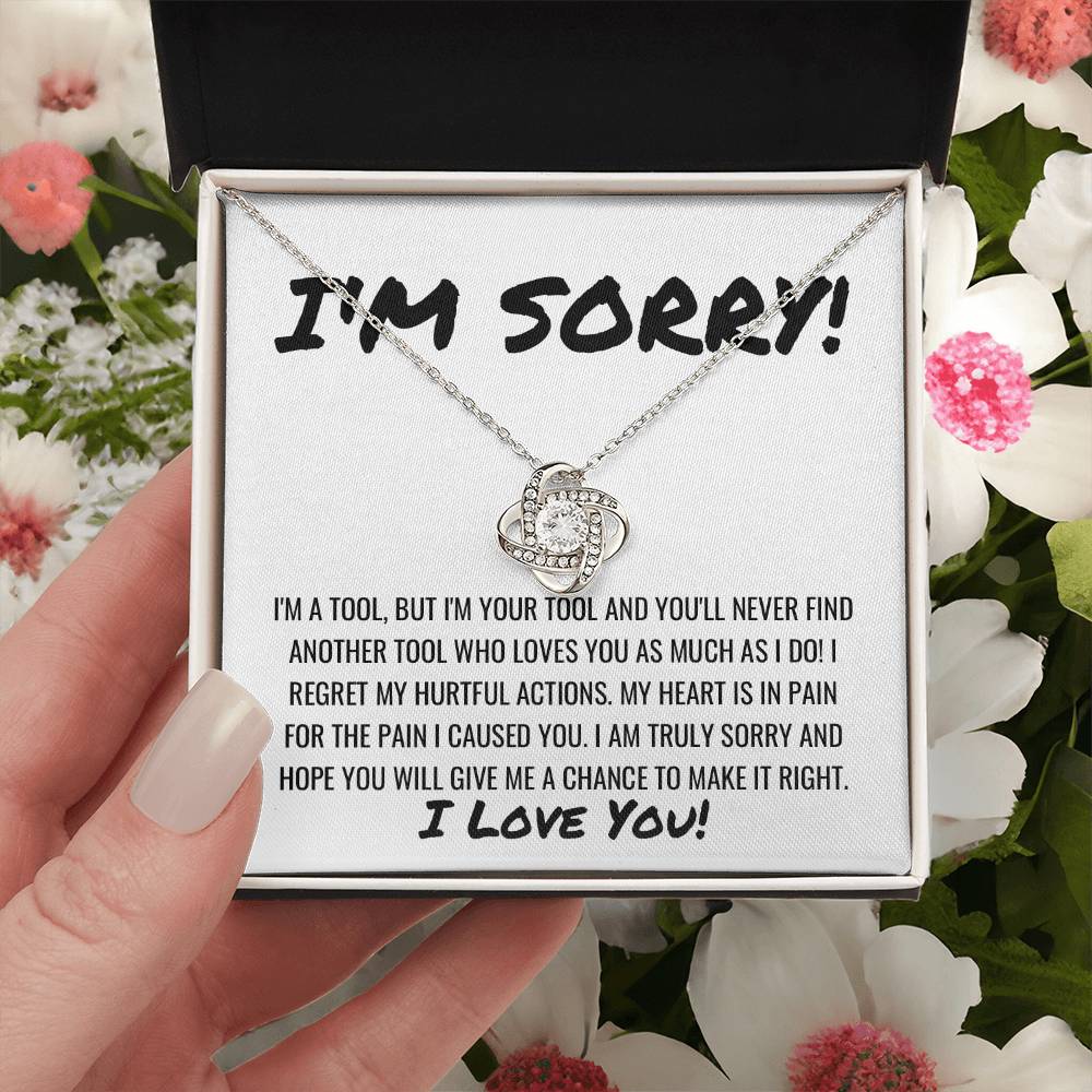 Sorry Apology Necklace 5 Love Knot Necklace