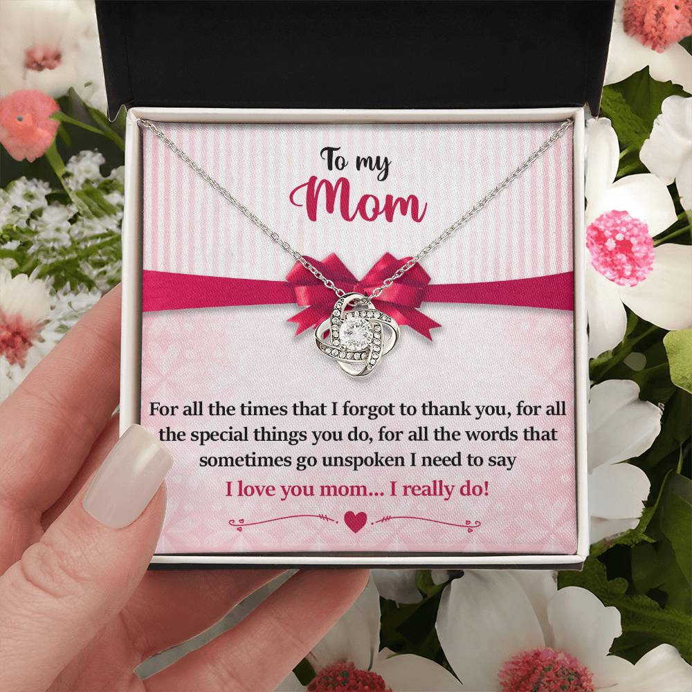 Mom - For All The Times Love Knot Necklace