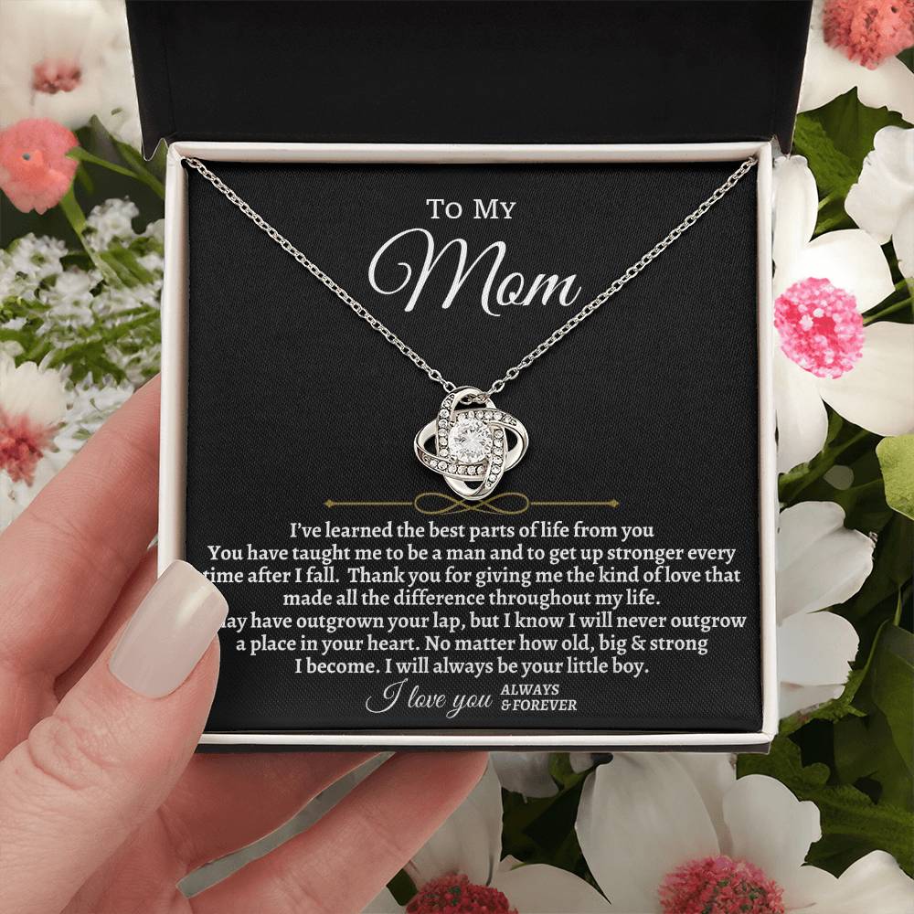 To My Mom Necklace Mom Gift From Daughter Son Mother's Day Gift Anniversary Gift Love Knot Necklace