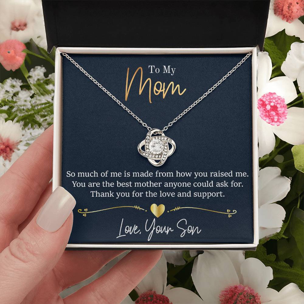 Mom - Thank You - Son 1 Love Knot Necklace