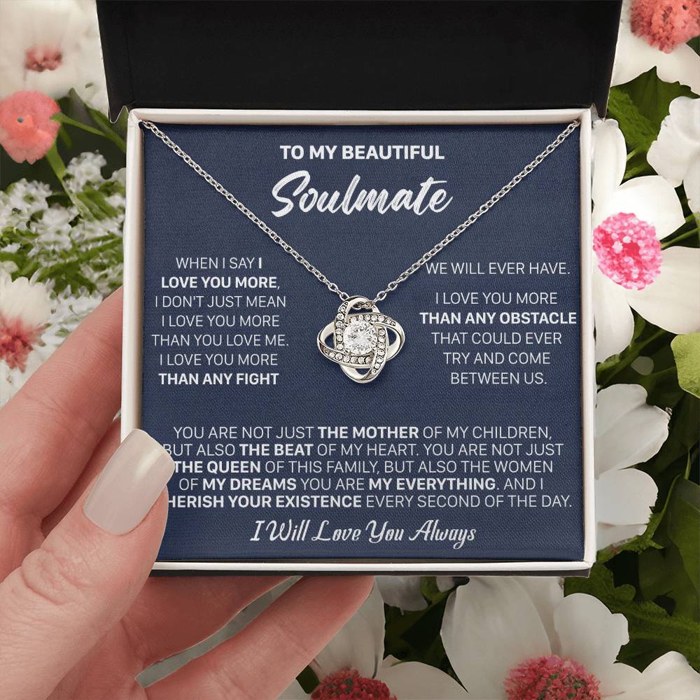 Gift For Your Soulmate - Love You More The Mother Love Knot Necklace Love Knot Necklace