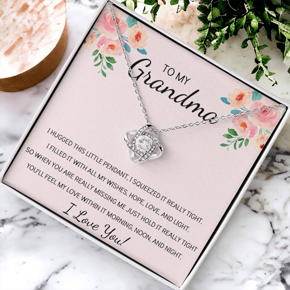 Grandma Necklace Gifts For Grandma From Granddaughter Or Grandson Mothers Day Gift Ideas For Grandma Love Knot Necklace