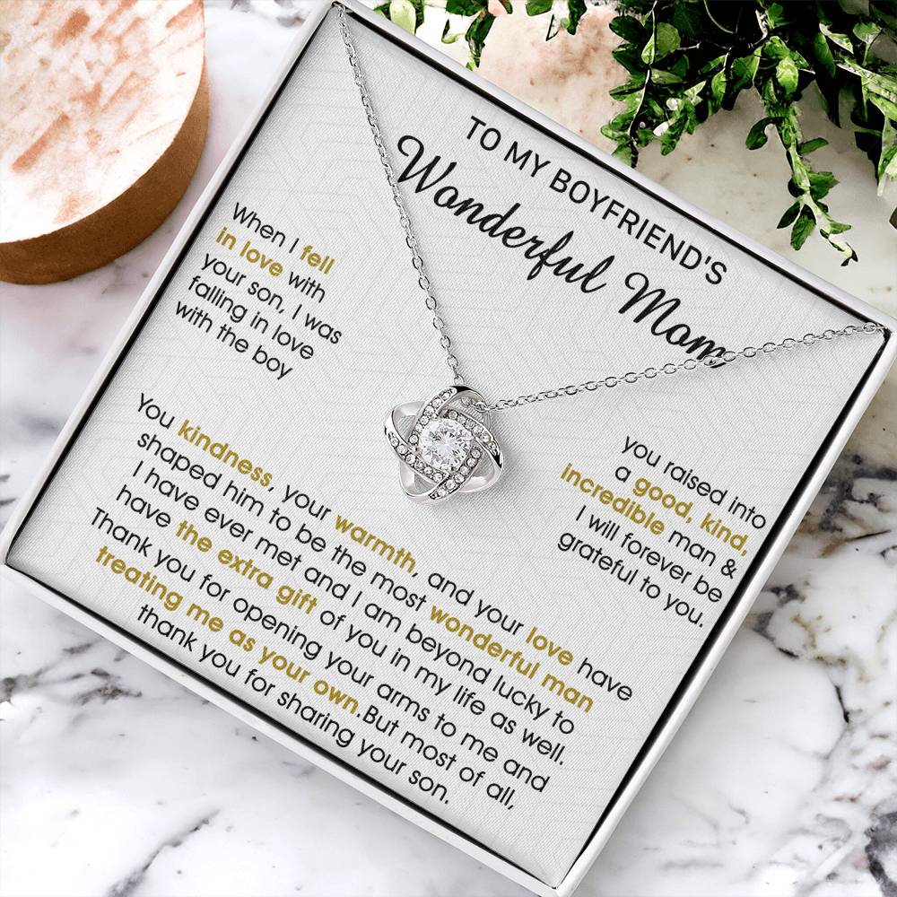 Gift For Boyfriend's Mom - As Your Own - Love Knot Love Knot Necklace