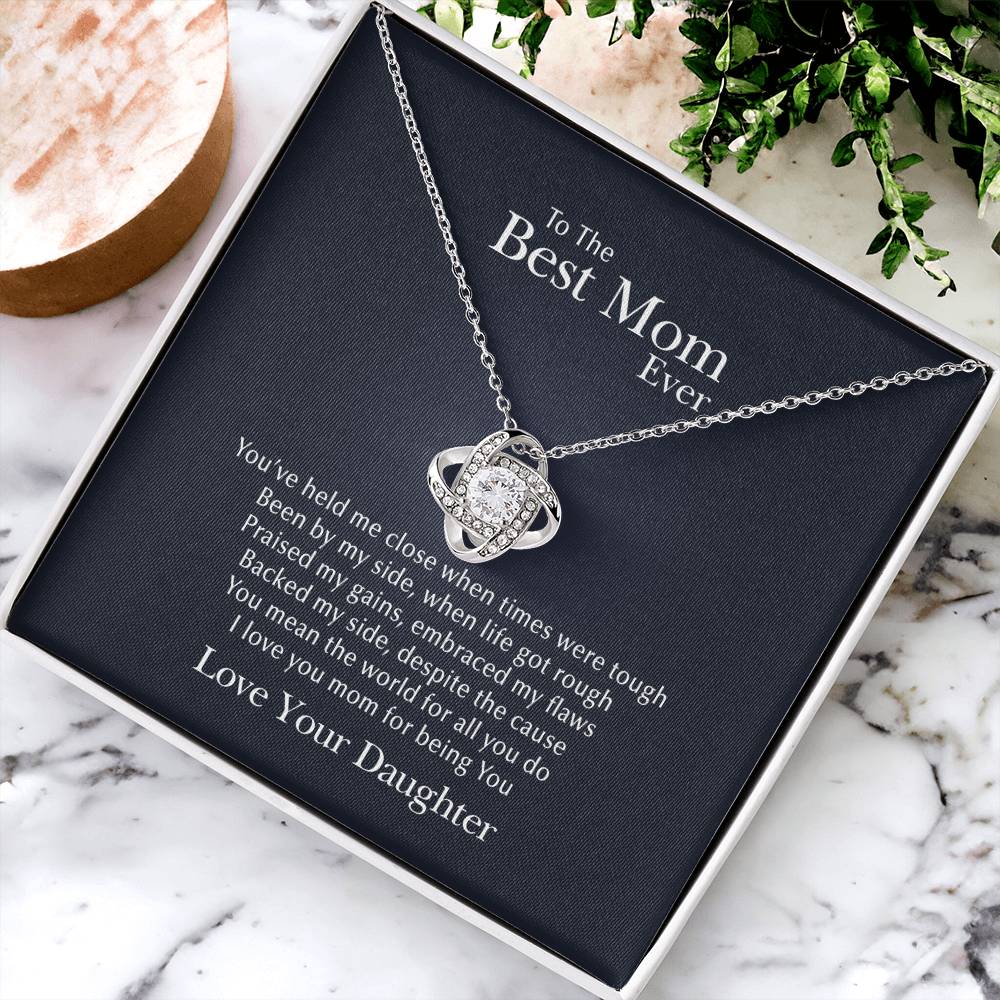 You Mean The World Love Knot Necklace