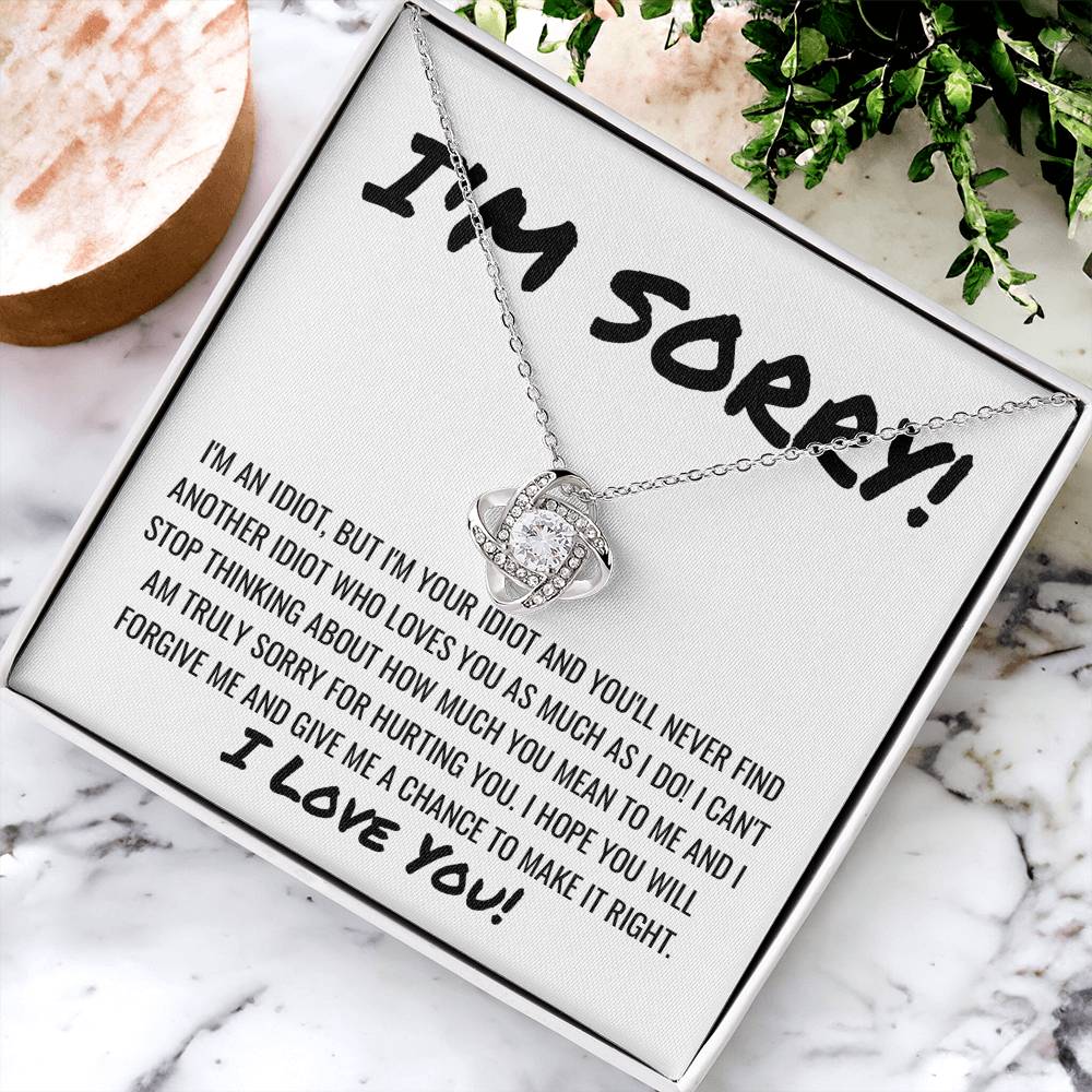 Sorry Apology Necklace 1 Love Knot Necklace