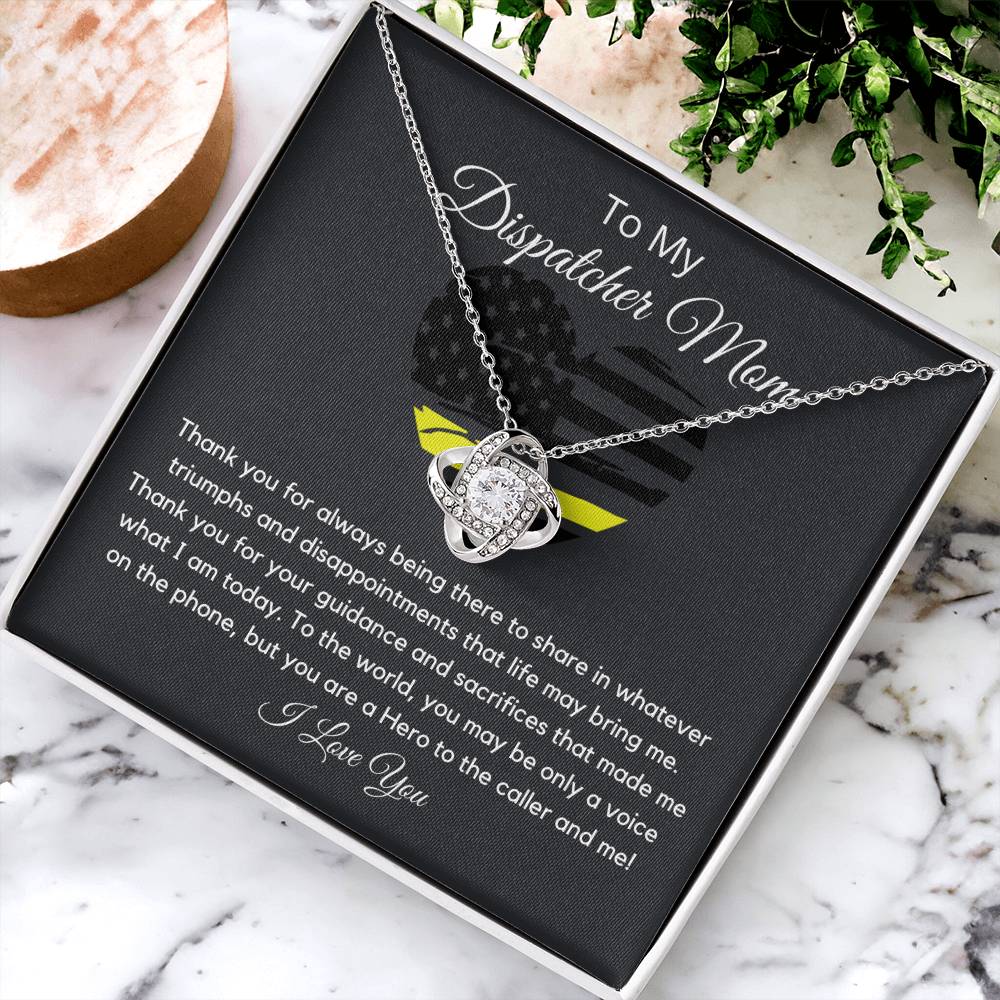Dispatcher Mom Love Knot Necklace