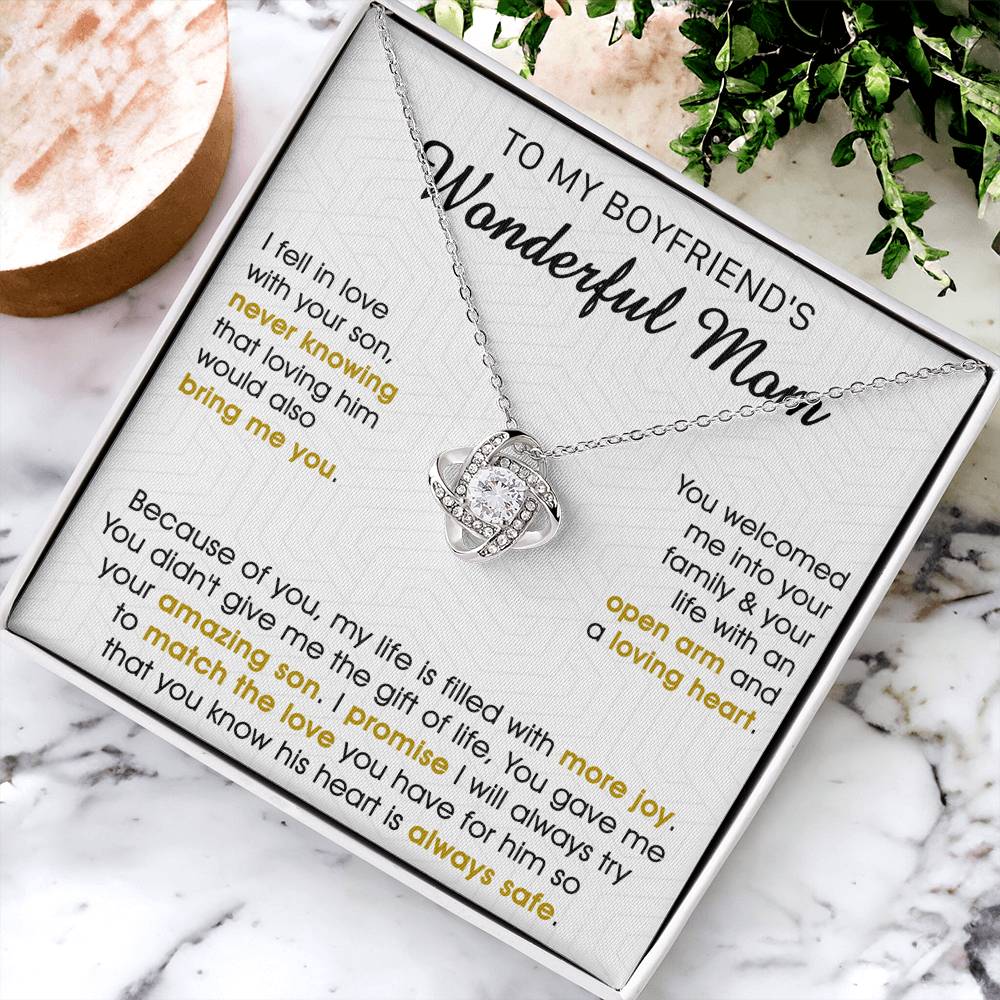 Gift For Boyfriend's Mom Bring Welcomed More Joy Love Knot Necklace Love Knot Necklace