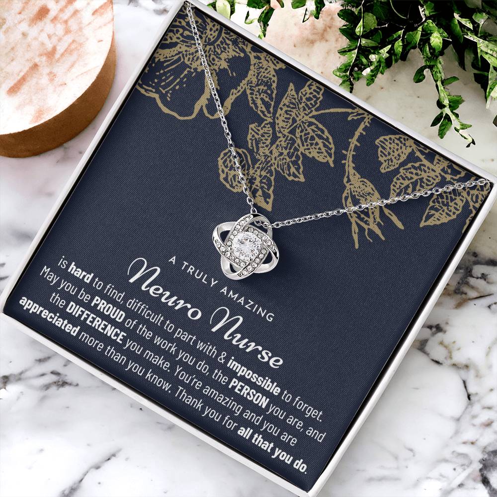 Gift For Neuro Nurse Neuro Nurse Gift Neuro Nurse Appreciation Gift Love Knot Necklace