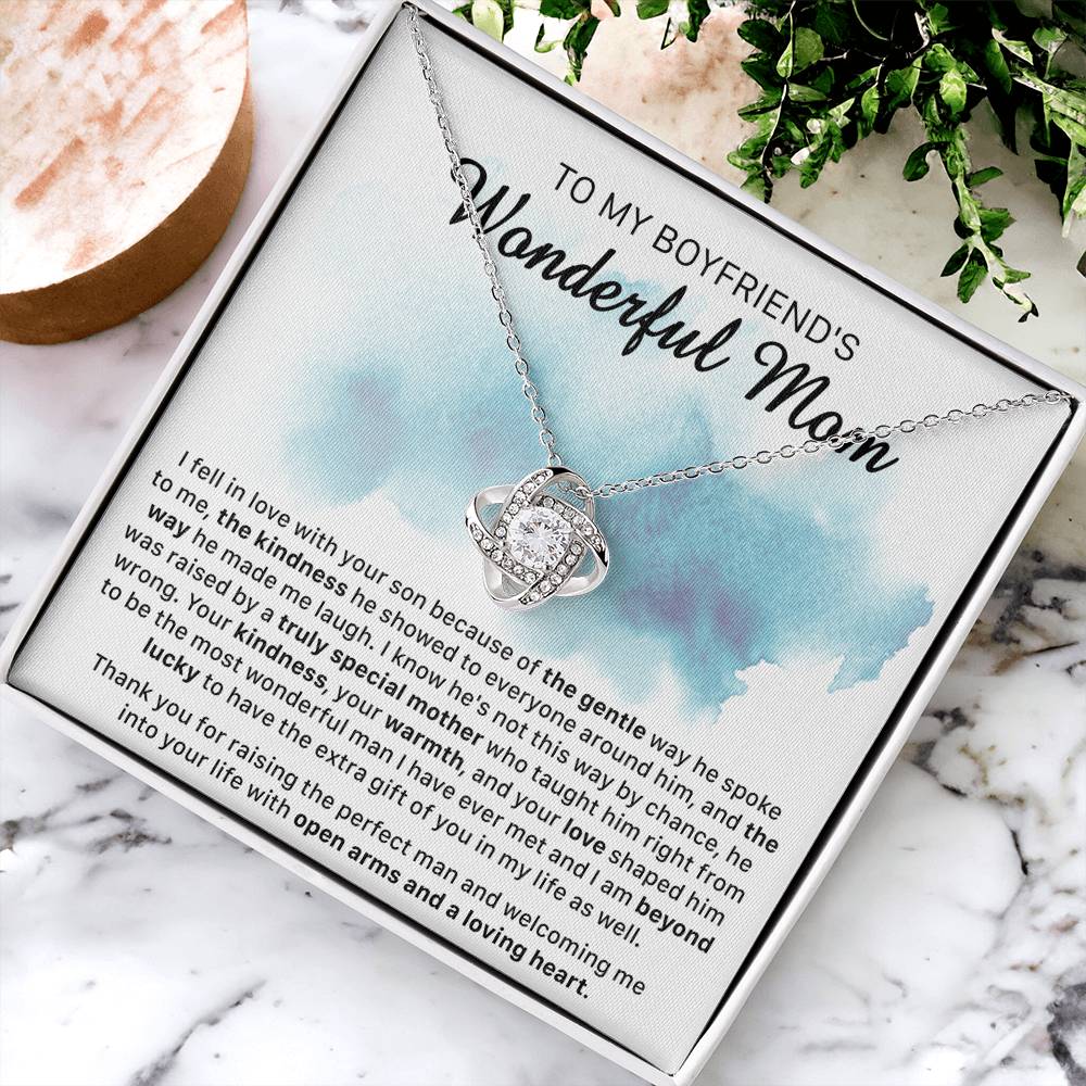 Gift For Boyfriend's Mom Gentle Way Chance Kindness Love Knot Necklace Love Knot Necklace