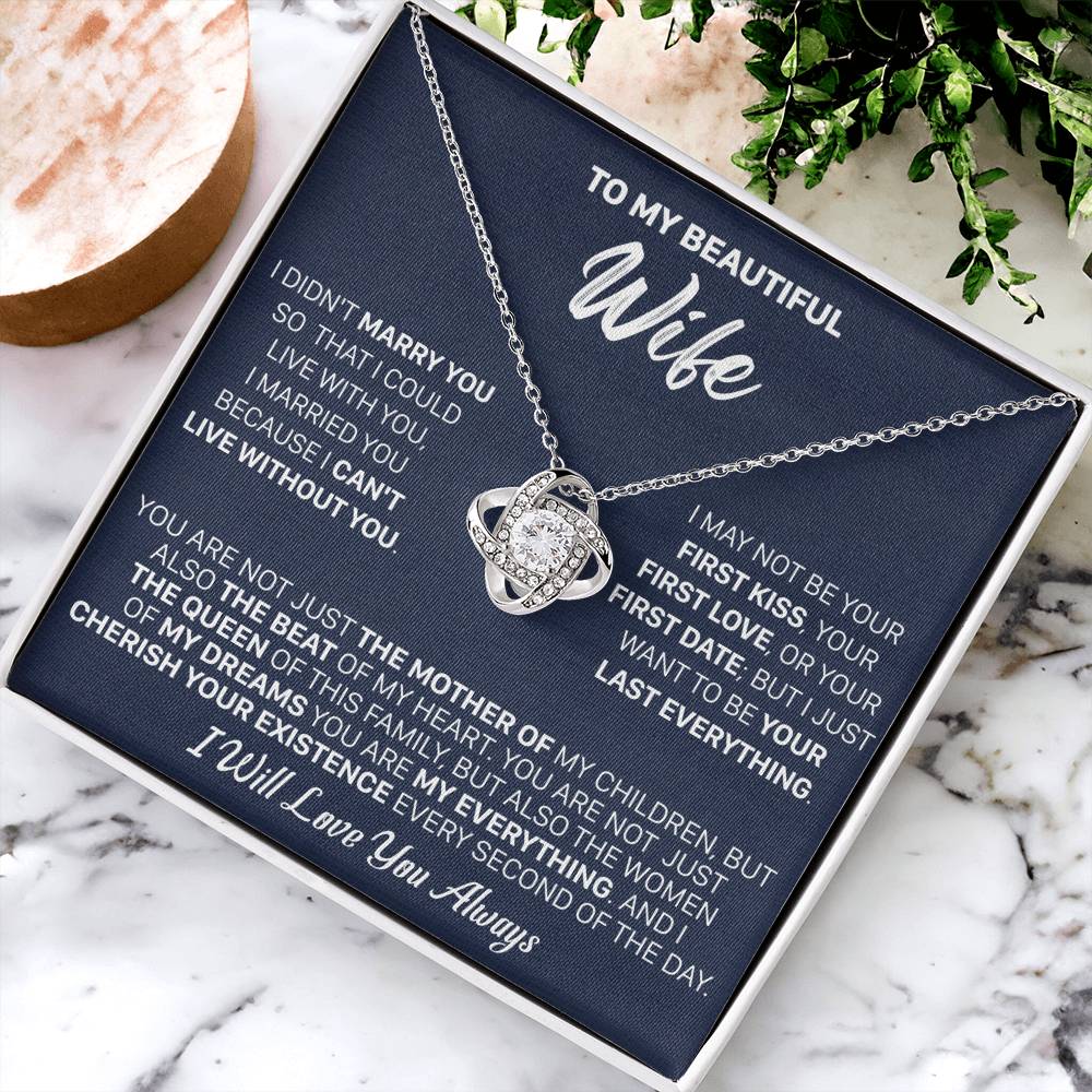 Gift For Wife - Marry The Mother Love Knot Necklace Love Knot Necklace