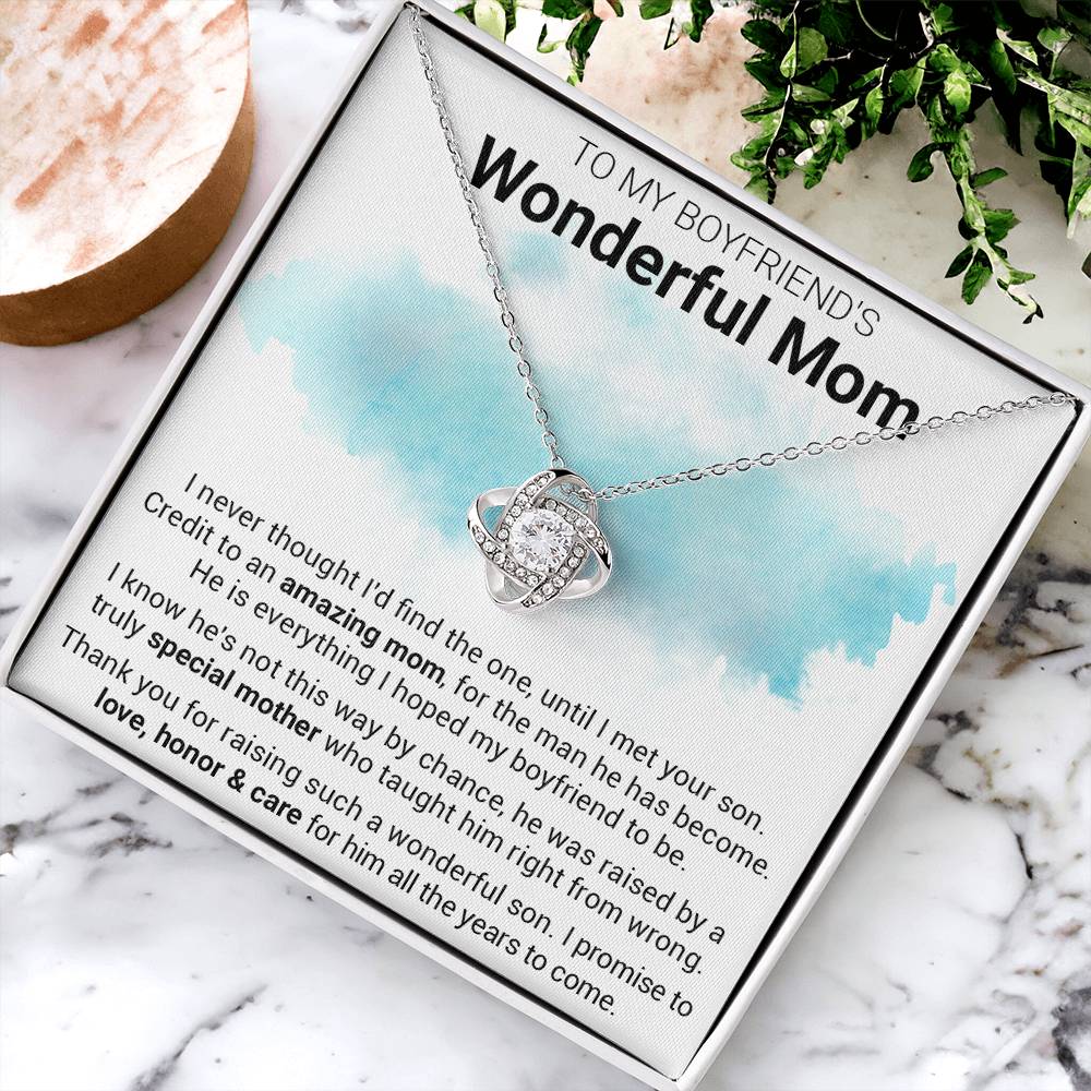Gift For Boyfriend's Mom Credit Years To Come Love Knot Necklace Love Knot Necklace