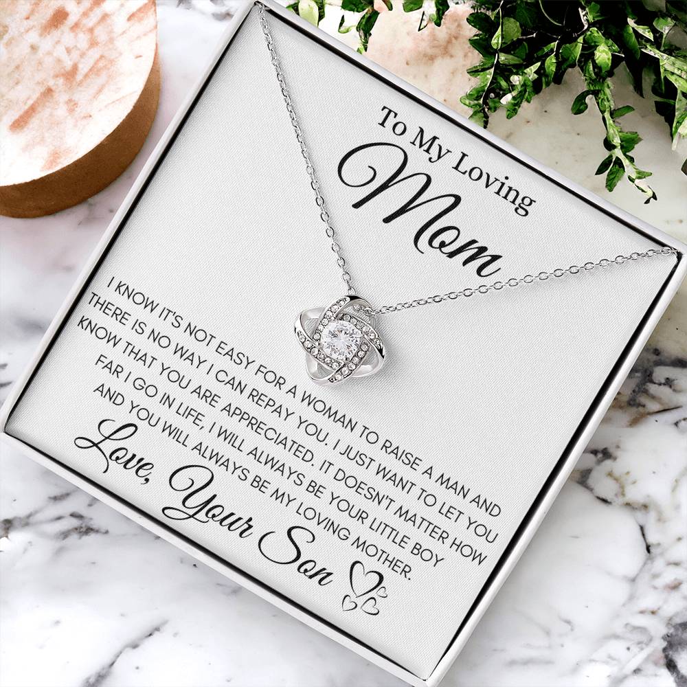 To My Loving Mom ❤️ - Love Knot Necklace Love Knot Necklace