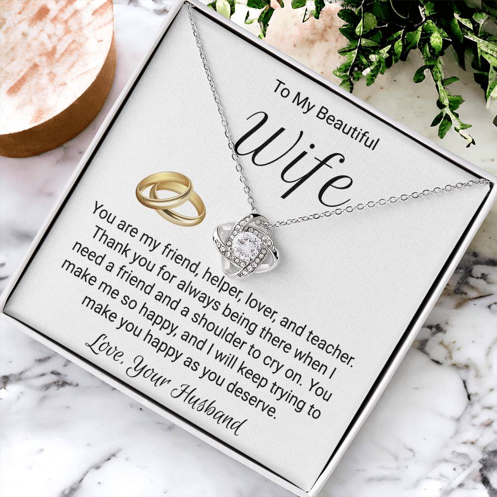 Anniversary Gift For Wife - Love Knot Necklace Love Knot Necklace