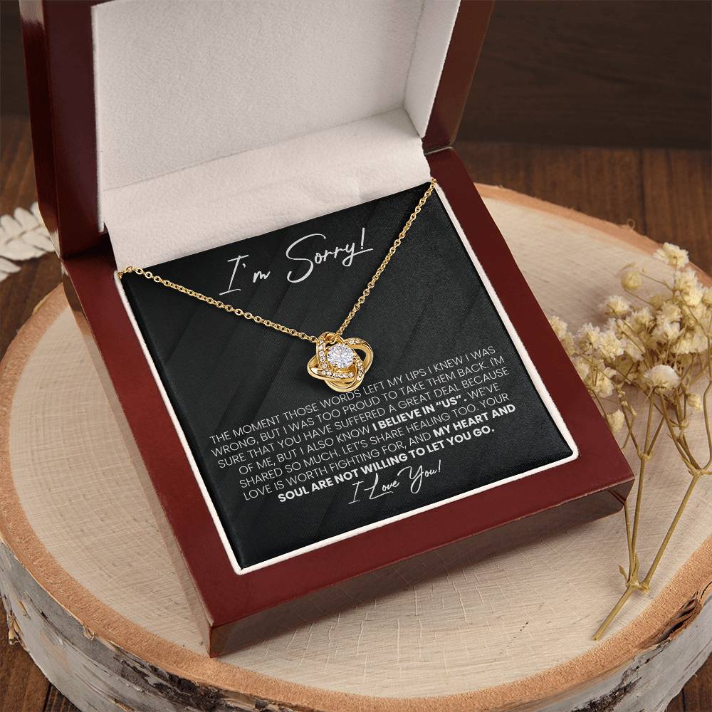 I'm Sorry Love Knot Necklace