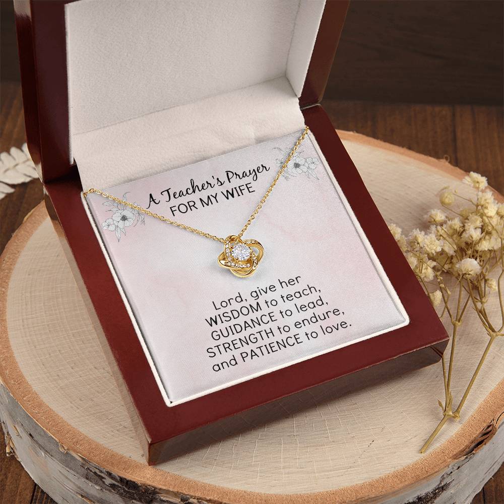 Mothers Day Gift For Wife Teacher Gifts Push Gift Ideas Wife Gift From Husband Wife Birthday Gift Ideas Wife Mother'S Day Necklaces Love Knot Necklace