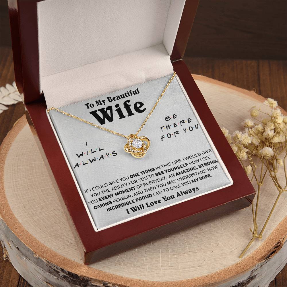Gift For Wife Be There See You Everyday Love Knot Necklace Love Knot Necklace
