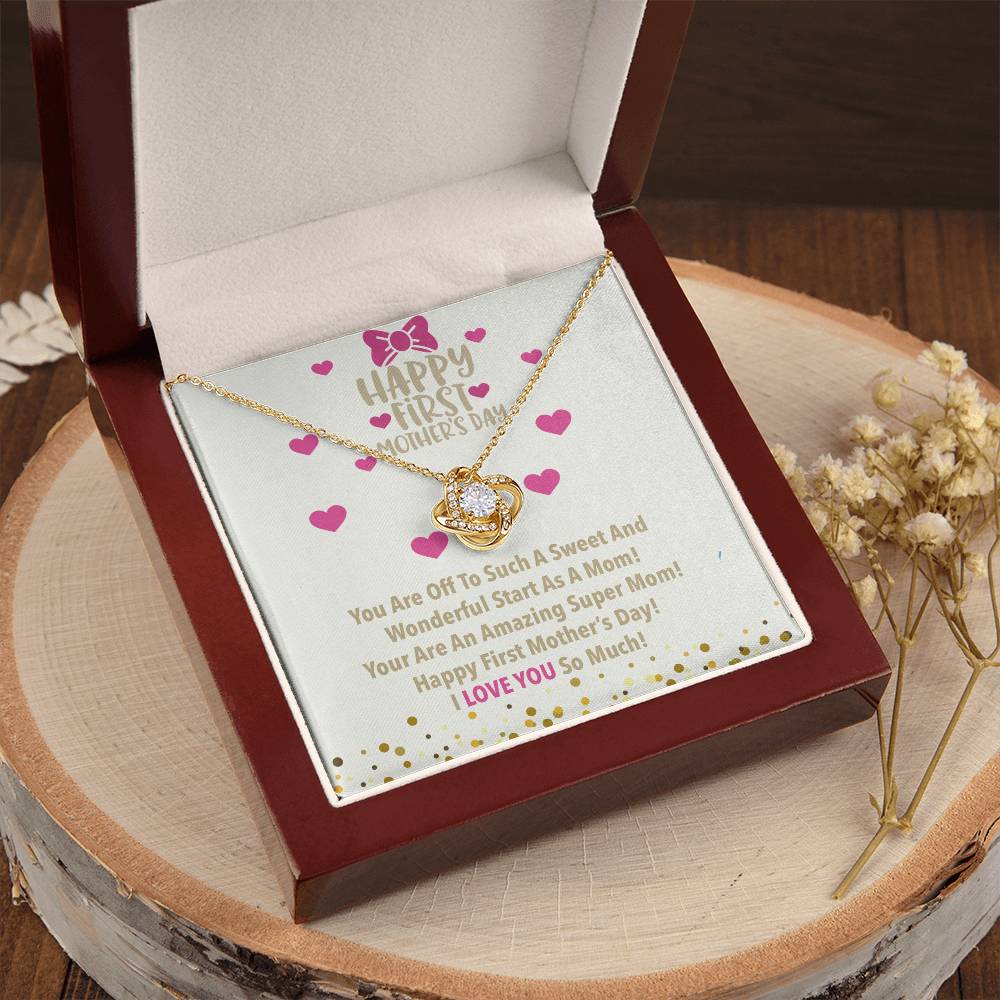 Happy First Mothers Day Love Knot Love Knot Necklace