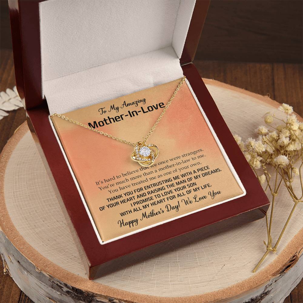 To My Mother-In-Law Love Knot Necklace Love Knot Necklace