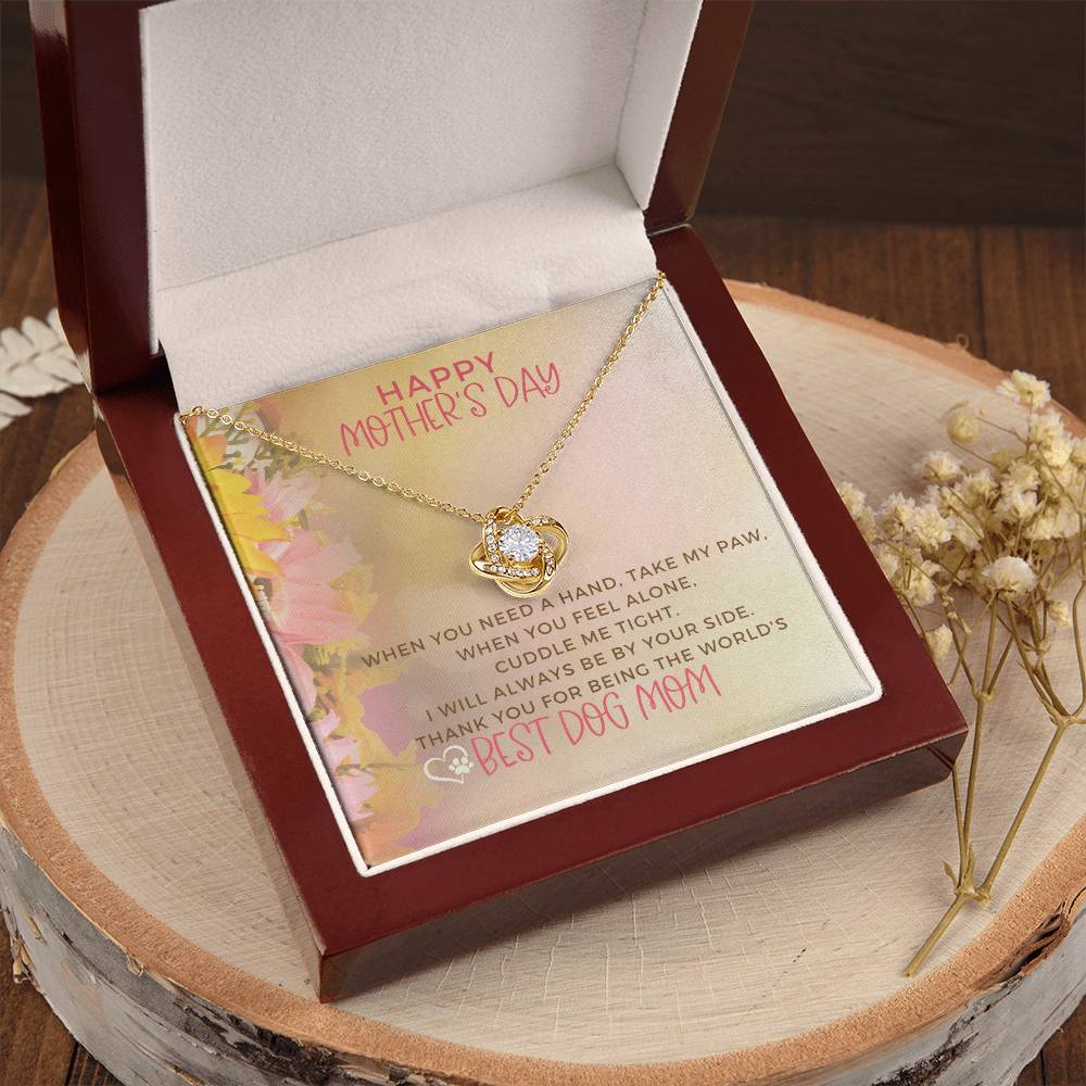 Best Dog Mom Ever Love Knot Necklace Mothers Day Dog Mom Jewelry Dog Mom Gifts Pet Lover Gift Love Knot Necklace