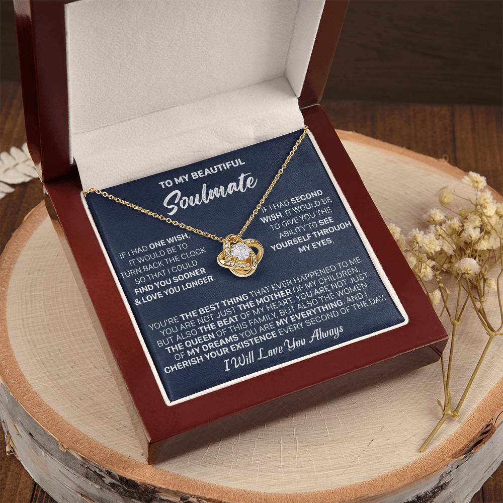 Gift For Your Soulmate - 2 Wish The Mother Love Knot Necklace Love Knot Necklace
