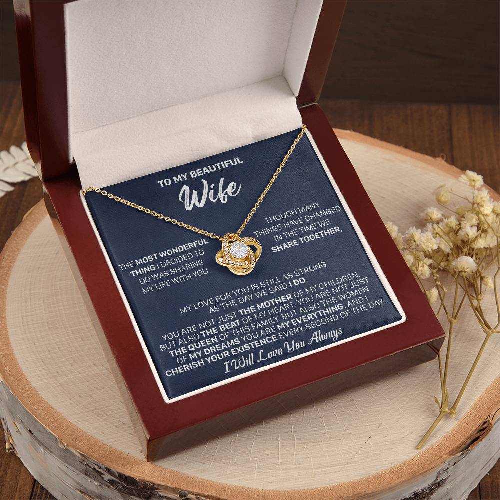 Gift For Wife - Lux I Do The Mother Love Knot Necklace Love Knot Necklace