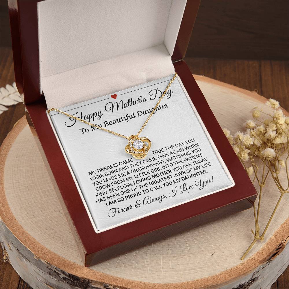 Mother's Day Gift For Daughter 1 Love Knot Necklace