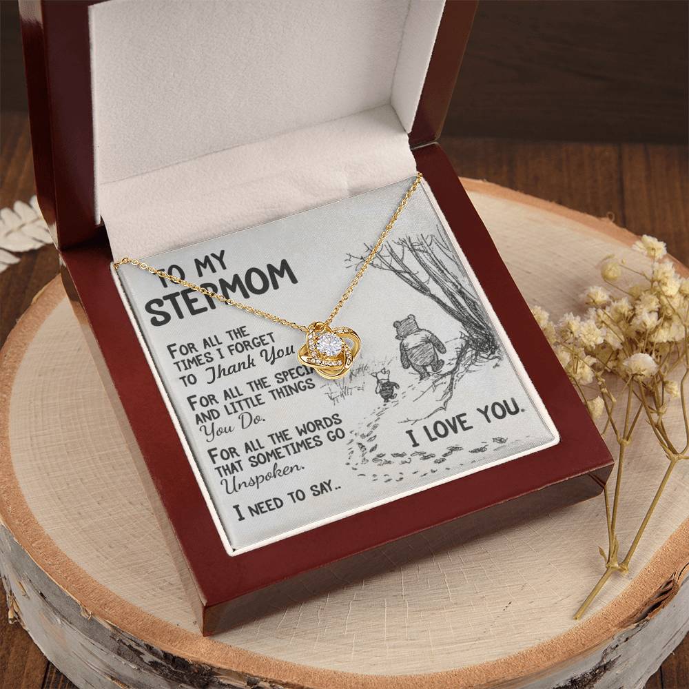 Meaningful Stepmom Bracelet Bonus Mom Bracelet Stepmom Birthday Gift Love Knot Necklace
