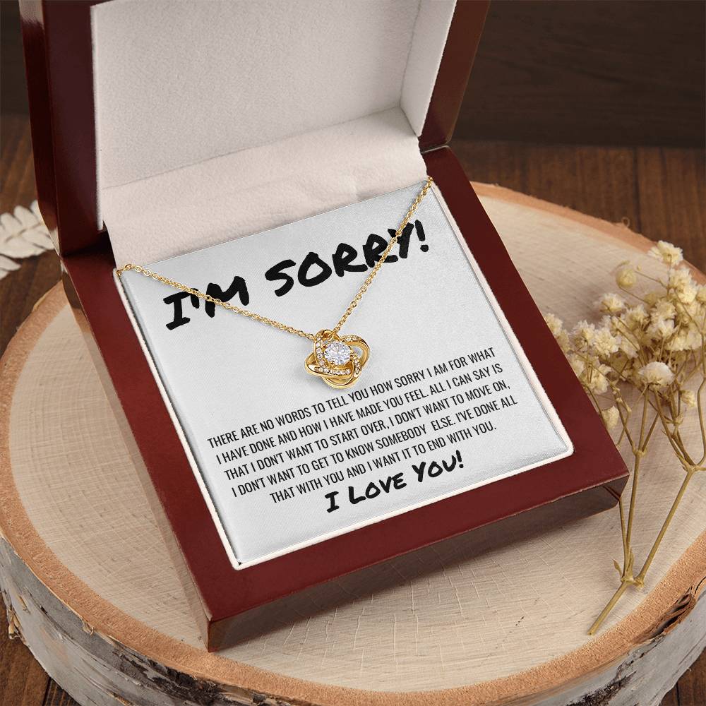 Heartfelt Apology Necklace Love Knot Necklace