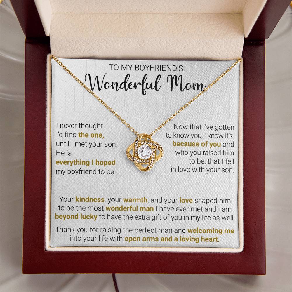 Gift For Boyfriend's Mom - Everything I Hope - Love Knot Love Knot Necklace