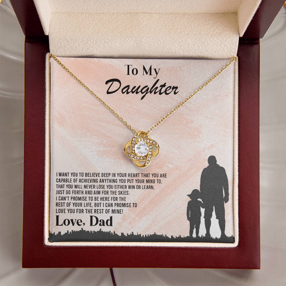 I Want You To Believe Deep In Your Heart ❤️ Love Knot Necklace