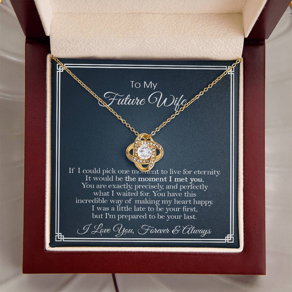 To My Future Wife Necklace Sentimental Gift For Future Wife Birthday Gift Anniversary Gift Love Knot Necklace