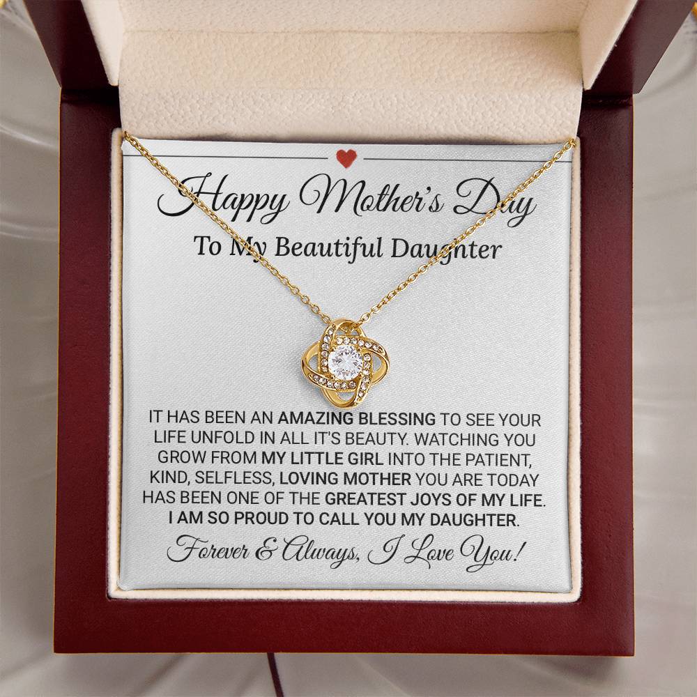 Mother's Day Gift For Daughter Love Knot Necklace