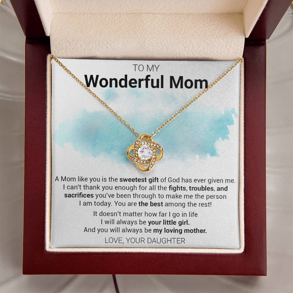 Gift For Mom - Thank You - Love Knot Love Knot Necklace