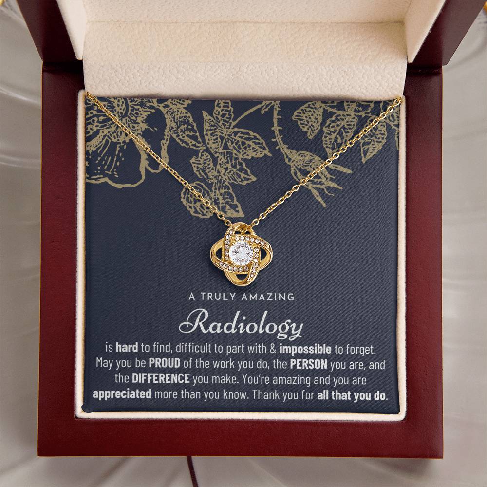 Gift For Radiology Radiology Gift Radiology Appreciation Gift Love Knot Necklace