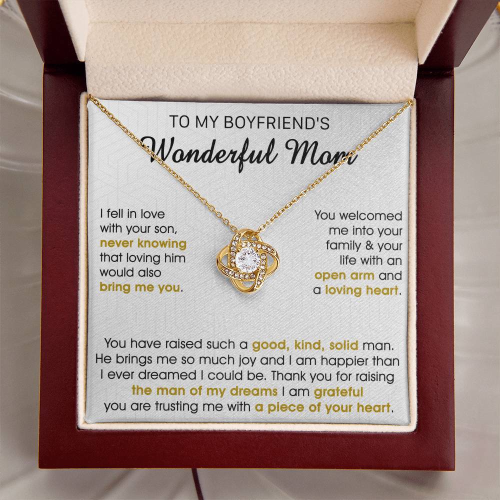 Gift For Boyfriend's Mom Bring Welcomed Solid Man Love Knot Necklace Love Knot Necklace