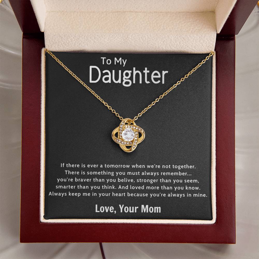Gift For Daughter From Mom Daughter Mother Necklace Daughter Gift From Mom To My Daughter Daughters Birthday Unique Grown Up Daughter 1 Love Knot Necklace