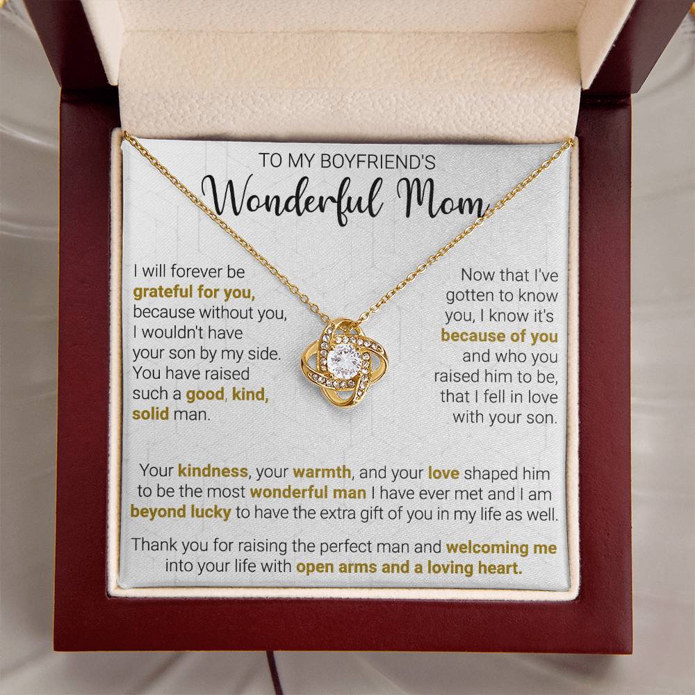 Gift For Boyfriend's Mom - Forever - Love Knot Love Knot Necklace