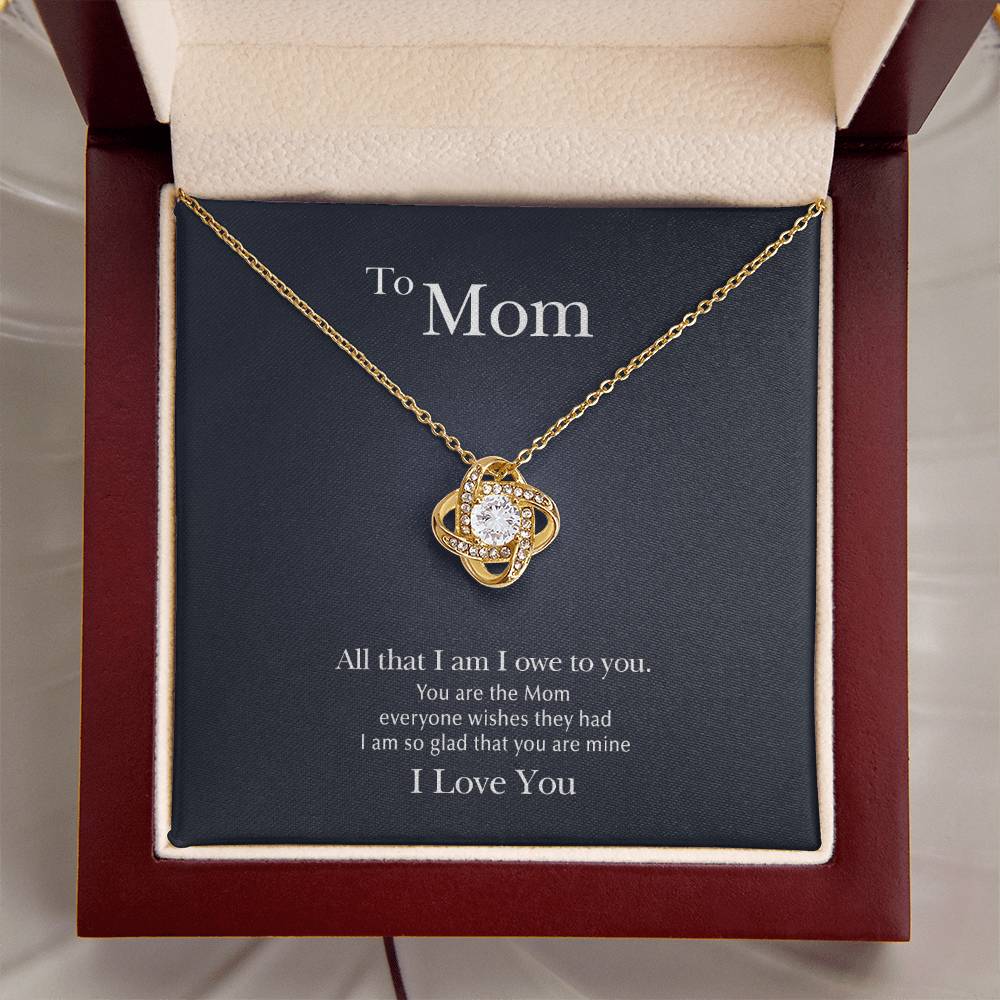 I Owe To You Love Knot Necklace