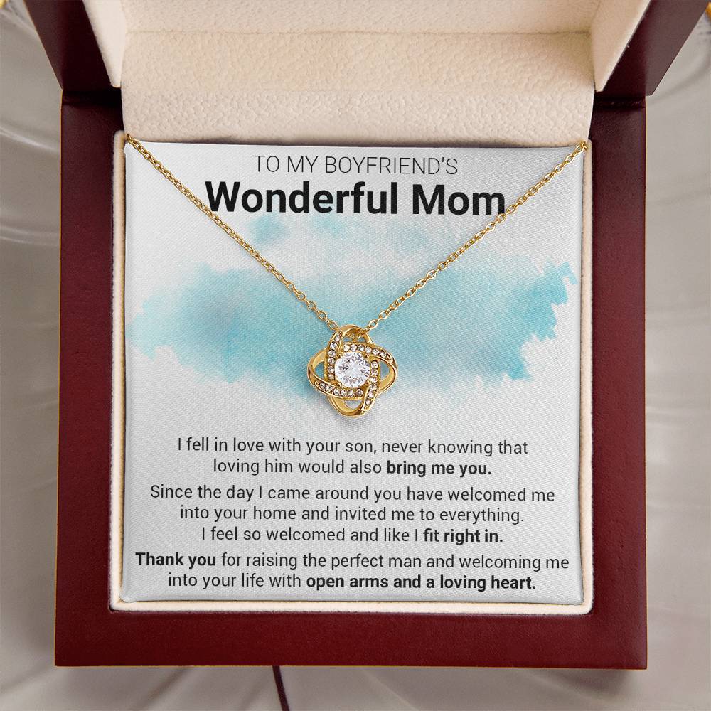 Gift For Boyfriend's Mom - Fit Right In - Love Knot Love Knot Necklace